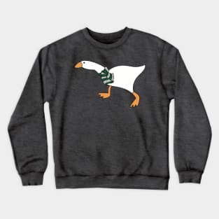 Goose Wizard with Green Gray Scarf Crewneck Sweatshirt